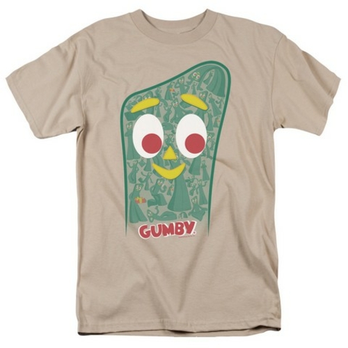 Trevco Gumby-Inside Gumby Short Sleeve Adult 18-1 Tee, Sand - XL