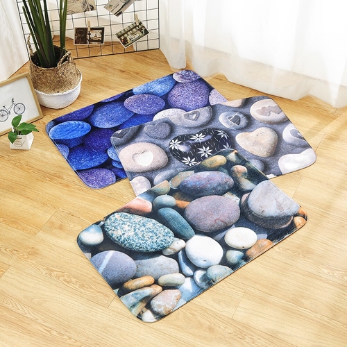 Pebble Printed Carpet Doormats Mat Bath Rug Non