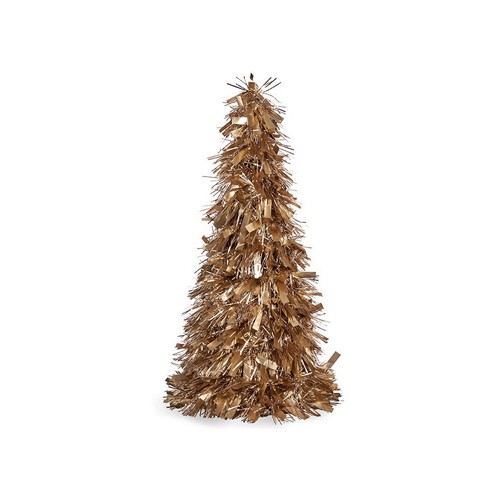 Christmas Tree Matt Tinsel 18 x 18 x 45,5 cm Golden White Plastic