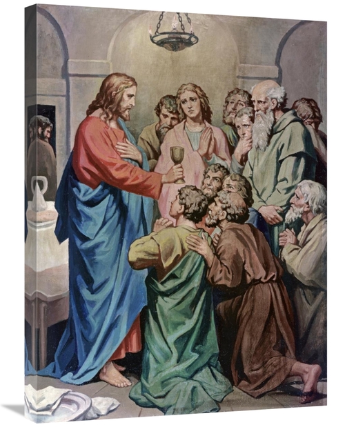 Global Gallery GCS-282217-30-142 30 in. The Last Supper Art Print - He