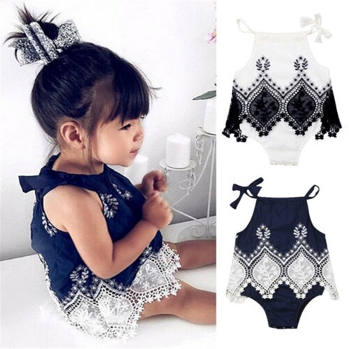 Kids Baby Girl Lace Bodysuits Summer Cute