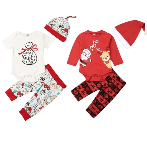 Newborn Baby Girl Boys Clothes Sets Christmas Xmas