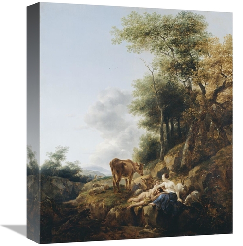 Global Gallery GCS-460001-16-142 16 in. Landscape with A Nymph & A Sat