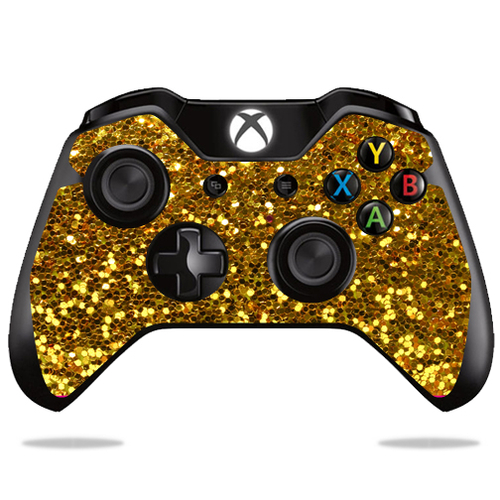 MightySkins MIXBONCO-Gold Glitter Skin Decal Wrap for Sony PlayStation