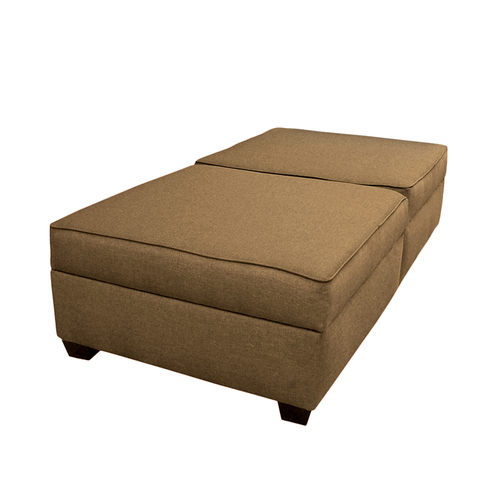 30 in. Twin Bed & Bench Storage Ottomans - Mocha