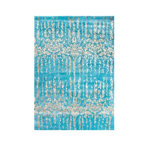 Heritage Teal Wool Art Silk Rug
