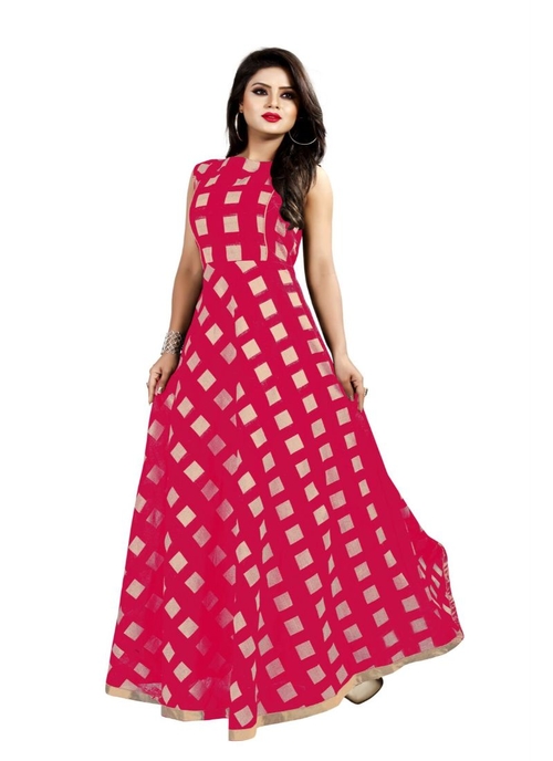 Pink Color American Crepe Kurti