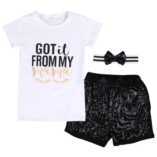 3PCS Set Fashion Baby Girl Clothes Summer