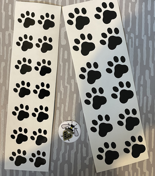 Bulk Buy- Paw Print Vinyl Decals (2 Sizes)