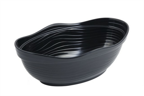 Bon Chef 53201BLACK 18 x 11 x 6 in. Euro Round 11 quart Bowl, Blac