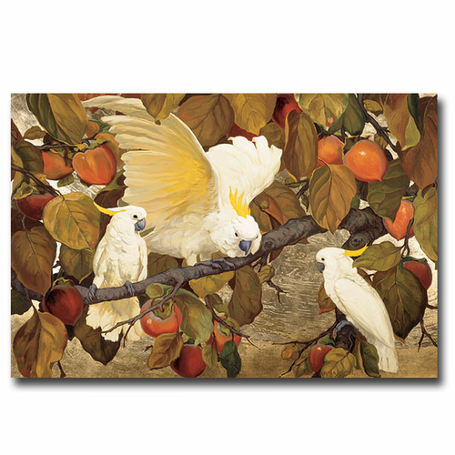 Artistic Home Gallery 1624S283GG Persimmons & Cockatoos by Classic Col