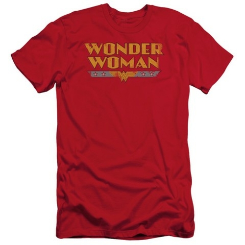 Trevco Dc-Wonder Woman Logo - Short Sleeve Adult 30-1 Tee - Red- Extra