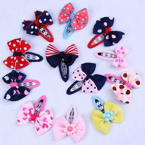 1PC New Print Cute Little Girls Hair Clips