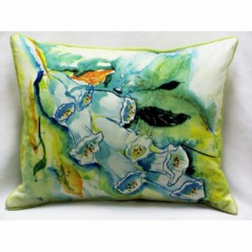 Betsy Drake ZP406 Foxgloves Indoor & Outdoor Throw Pillow- 20 x 24 in.