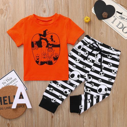 Toddler Baby Boy Girl Halloween Cartoon T shirt