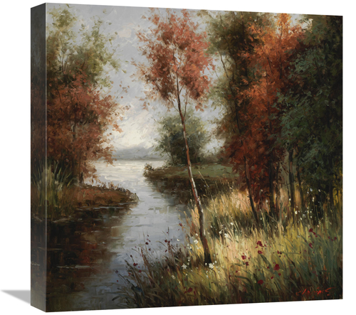 Global Gallery GCS-132518-1818-142 18 x 18 in. River Banks First Ray A