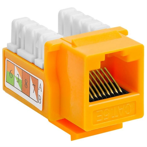 CMPLE 203-N Cat5e Punch Down Keystone Jack - Yellow