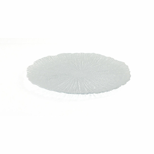 Flat plate Quid Mar De Viento Transparent Glass Ø 28 cm (6 Units)