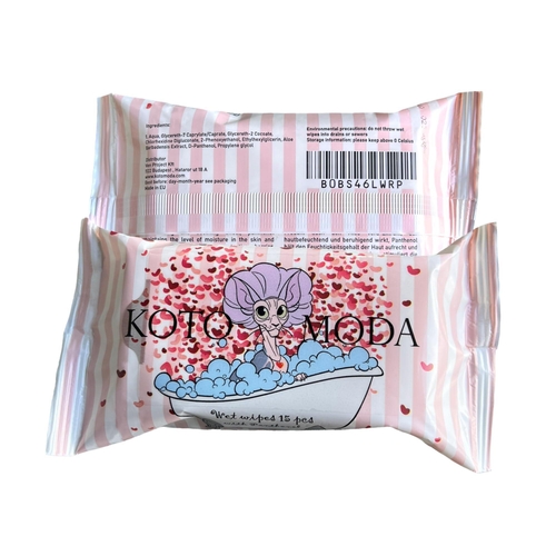 Kotomoda Wet Wipes with Panthenol for Sphynx and Shorthair Cats for