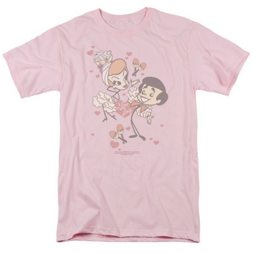 Trevco Lucy-Rumba Dance Short Sleeve Adult 18-1 Tee- Pink - XL