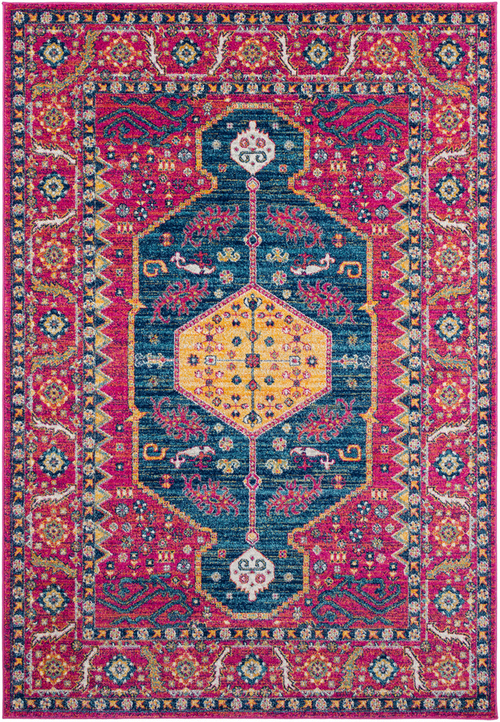 Surya HAP1077-1616 18 in. Harput Area Rug, Garnet