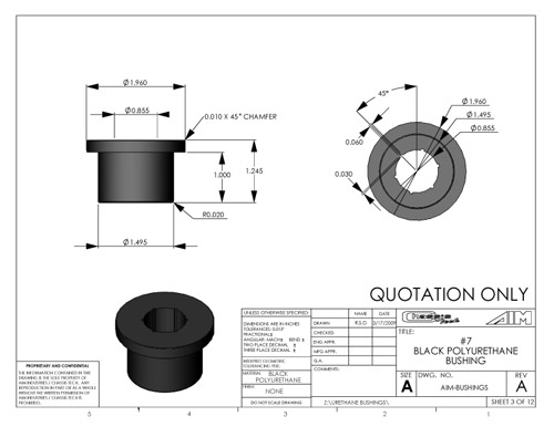 AirBagIt BUSHING-07 No. 07 Control Arm Bushing With out Sleeve