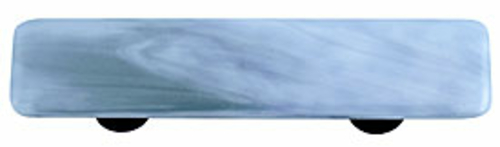 Hot Knobs HK2006-PB Swirl Powder Blue Rectangle Glass Cabinet Pull - B