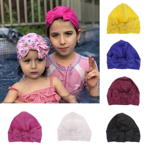 Children Kids Boy Girl Baby Turban Swim Bow Knot