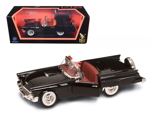 1957 Ford Thunderbird Convertible Black 1/18 Diecast Model Car by Road