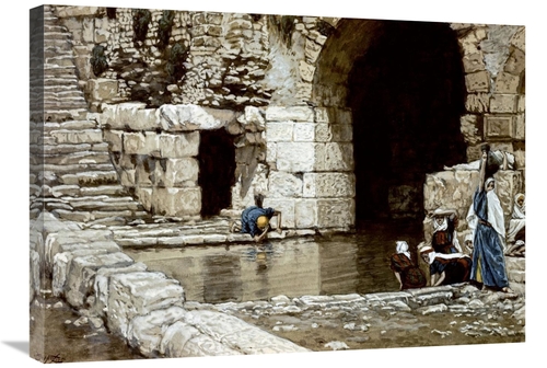 Global Gallery GCS-280231-30-142 30 in. Blind Man Washes in the Pool o