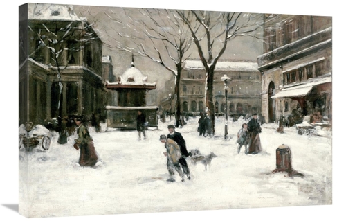 Global Gallery GCS-266780-30-142 30 in. A Winter Street Scene, Par