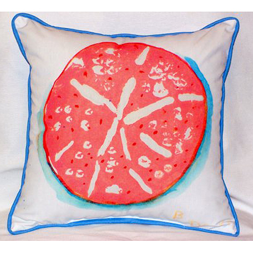 Betsy Drake HJ092 Coral Sand Dollar Large Indoor-Outdoor Pillow 18 in.