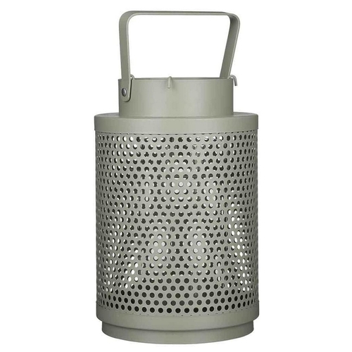 Lantern Mica Decorations Barney Candleholder Metal Green (Ø 16 x 25