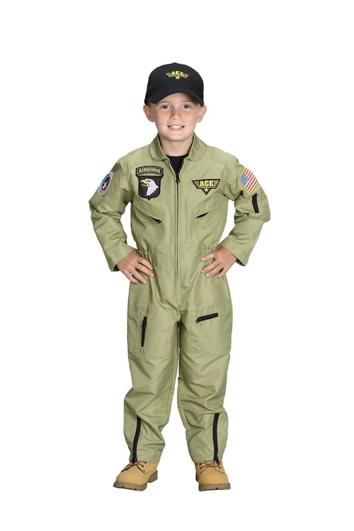 Aeromax FP-68 Jr. Fighter Pilot Suit with Embroidered Cap, Size 6-