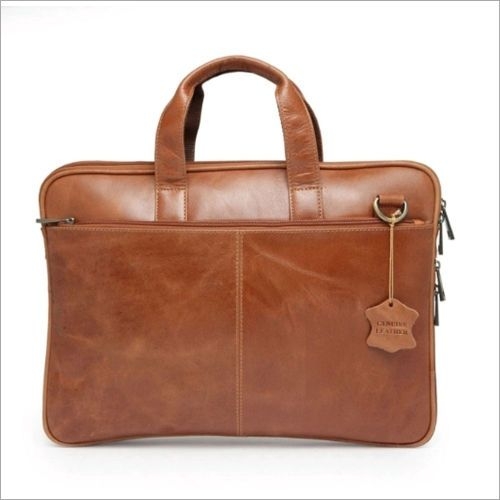 Crunch Leather Bag Unisex brown