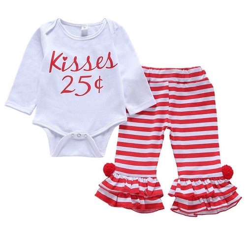 Newborn Toddler Baby Girls Clothes Tops Romper