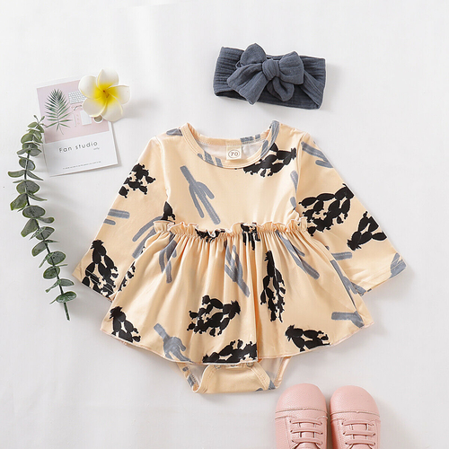 0 24M Toddler Newborn Baby Girl Dress Long Sleeve