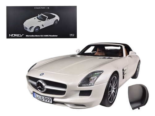2011 Mercedes SLS AMG Roadster Pearl White 1/18 Diecast Car Model
