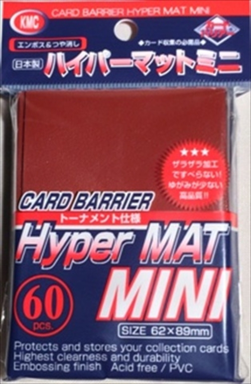 KMC Sleeves MHM1607 Deck Protectors Mini Hyper Red, Pack - 60