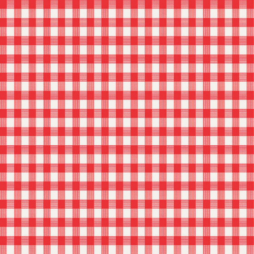 Magic Cover 6739437 52 x 70 in. Red & White Checkered Plastic Tableclo