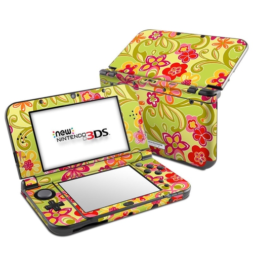 DecalGirl N3DSLL-HFPINK Nintendo 3DS LL Skin - Hippie Flowers Hot Pink