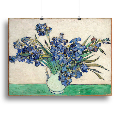 Irises in a vase Canvas Print or Poster