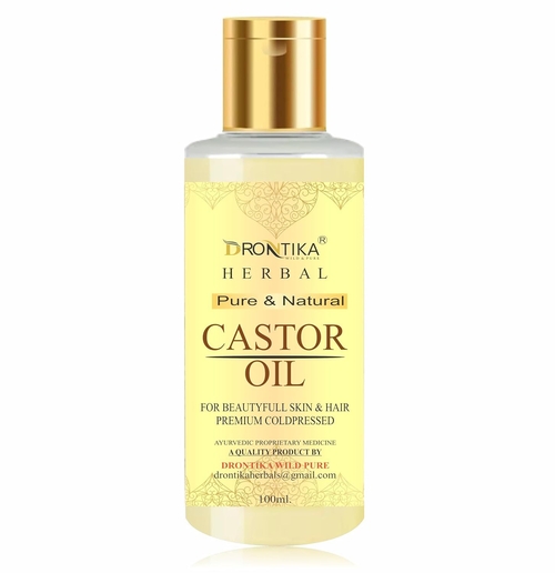 100% Pure Castor Oil - Cold Pressed - For Stronger Hair, Skin & Nails