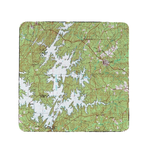 Main Betsy Drake CT975 4 x 4 in. Lake Martin, AL Nautical Map Coaster - image