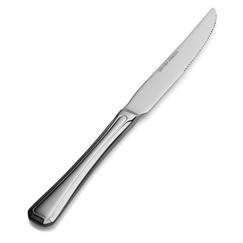 Bon Chef S515 Prism Euro Solid Handle Steak Knife, Pack of 12