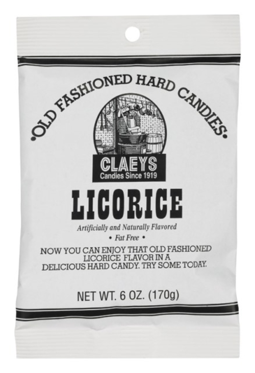 Claeys Candies 671 Licorice Hard Candy  6 oz