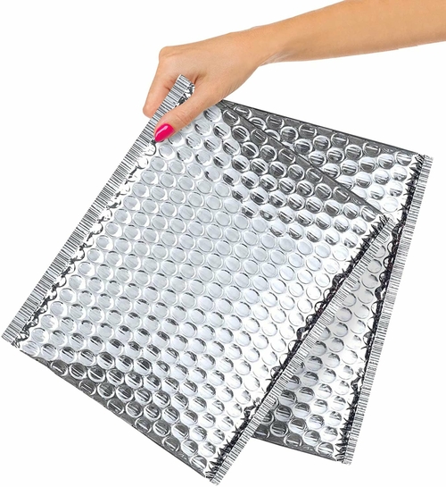Thermal Bubble Mailers 8 x 11 Inch Size. Pack of 25 Metallic Thermal