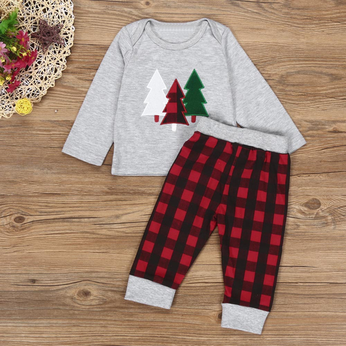 New 2PCS Kids Baby Boy Long Sleeve Christmas