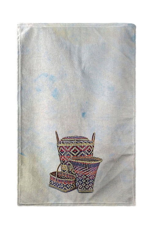 Betsy Drake BT461B 30 x 50 in. Three Baskets Beach Towel
