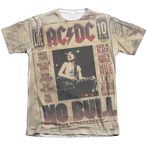Trevco ACDC121FB-ATPC-1 ACDC & No Bull Front & Back Print-Adult Poly &